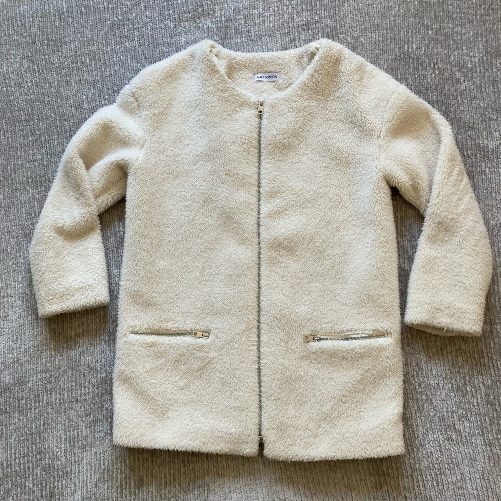 Gat Rimon Teddy Bear Coat Ivory Made in France T.2